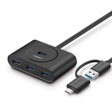 UGREEN USB 3.0 to 4-Port USB 3.0 Hub + Type-C Connector with Power Port -40850