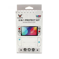 Lucky Fox Protect Kit 8-in-1 for Nintendo Switch OLED Model (LF-N018) – Complete Protection Bundle