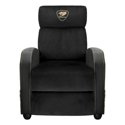Cougar Ranger Elite Gold Gaming Sofa Recliner Plush Velvet Upholstery Side Pocket Foldable Footrest & Reclining Backrest
