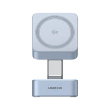 UGREEN Qi2 25W MagFlow Wireless Charger, 2-in-1 Charging Station, MagSafe-compatible Qi2 Wireless Charger with USB-C Port -55960B