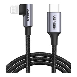UGREEN USB-C to Angled Lightning Braided Cable, MFI Apple Certified, Fast Charging -60765