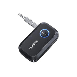UGREEN Car & Home Bluetooth 5.3 Receiver Audio Adapter – Built-In Microphone, 15-Hour Battery -90748