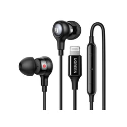 UGREEN MFi Certified Lightning Wired Earphones with Microphone, Noise Isolation, Powerful Bass -30631