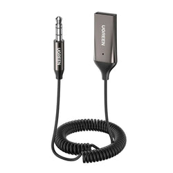 UGREEN Aux to Bluetooth 5.0 Adapter – For Car and Speaker, With Mic -70601