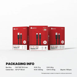 Fantech DuraLink DL3CC Braided USB-C to USB-C Cable – 1M, Durable & Fast Charging