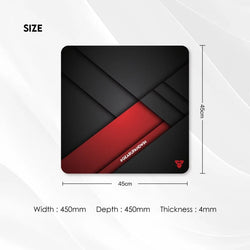 FANTECH MP456 VIGIL – Large Size Gaming Mouse Pad, 45cm x 45cm x 0.4cm
