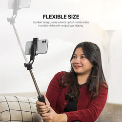 FANTECH SS100 Selfie Stick – Extends Up to 1m, Bluetooth Remote, 360° Rotation, Lightweight Design