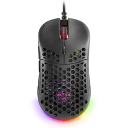 Mars Gaming MM55 – Gaming Mouse – 12800 DPI – Ultra-Light 55g – RGB – Paracord Cable – Black