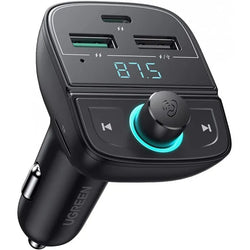 UGREEN 31.5W PD Fast Car Charger with FM & Bluetooth Transmitter + USB MP3 & TF Slot Reader -80910