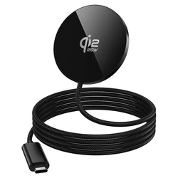 Hoco CW62 15W Desktop Wireless Fast Charger with USB‑C Cable and LED Digital Display – Fast Wireless Charging Pad for Qi‑Enabled Phones and Headsets