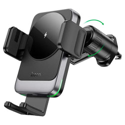 Hoco HW13 Speed Wireless Fast Charging Car Holder – Air Vent Mount, Wireless Charger, 360° Rotation, Adjustable Clamp