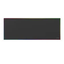 Mars Gaming MMP224 – XXL Gaming Mousepad – 880 × 330 mm – Nano-Textile – Non-Slip Rubber Base – Rainbow Edge – Black