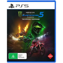 PlayStation 5 Monster Energy Supercross: The Official Videogame 5 Game – Motocross Racing Simulation PS5 Game Disc Edition