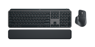 Logitech MX Keys S Wireless Illuminated Keyboard with MX Palm Rest, EN-AR Layout, Bluetooth & Logi Bolt, Graphite