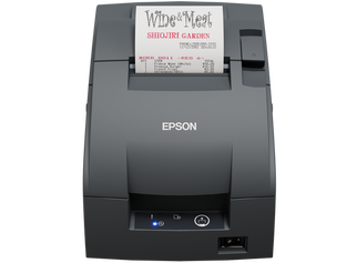 Epson TM-U220IIB (142) Impact Receipt Printer, USB 2.0, Ethernet, Auto Cutter, Dark Grey