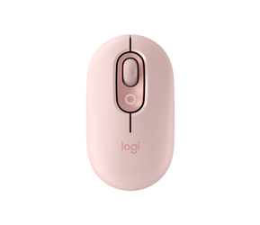 Logitech POP Wireless Mouse, Customizable Emoji Button, Bluetooth, Multi-Device, Rose