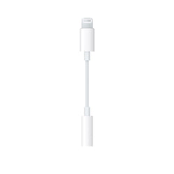 Apple Lightning to 3.5 mm Headphone Jack Adapter, Audio Adapter for iPhone, iPad & iPod Touch, White