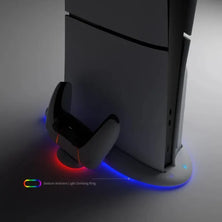 DOBE TP5-352B Cooling Charging Dock Station with RGB Color Atmosphere Light Circle for PS5 Slim Console