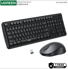 UGREEN Wireless Keyboard & Mouse Set – Advanced 2.4GHz Wireless Technology, Up to 10m Range Eng/Arabic - 65781
