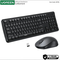 UGREEN Wireless Keyboard & Mouse Set – Advanced 2.4GHz Wireless Technology, Up to 10m Range Eng/Arabic - 65781