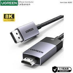 UGREEN DisplayPort 1.4 Male to HDMI 2.1 Male 8K Cable – High-Speed Video & Audio Transmission -80397