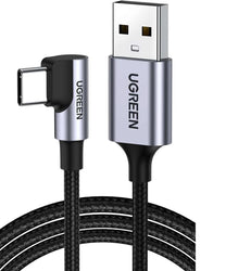 UGREEN USB-A to Angled USB-C Braided Cable, Fast Charge -50942