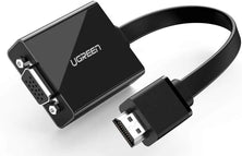 UGREEN Full HD HDMI Male to VGA Female Adapter Cable – With 3.5mm Audio, Full HD Resolution -40248