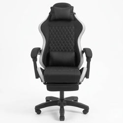 Mars Gaming MGCXBW – Total Comfort High Performance Ergonomic Gaming Chair – PU Leather – Racing Style – Black & White