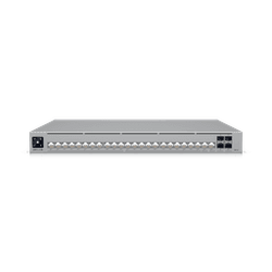 Ubiquiti 24 Port Professional-grade, Layer 3 Etherlighting switch with (2) 10 GbE PoE++, (22) 2.5 GbE PoE++, and (4) 10G SFP+ ports.